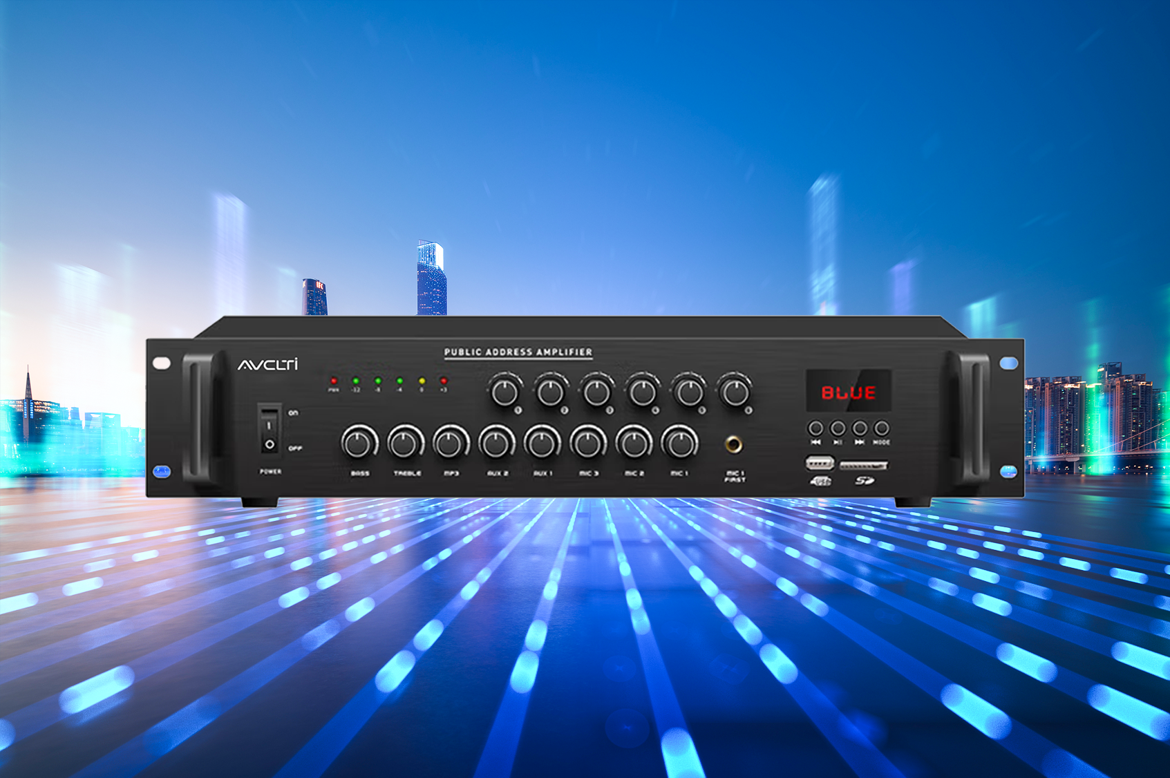 AVCLTI奥威思 六分区合并功放蓝牙前级校园广播背景音乐适用于学校教室、大型商场、商务会所、办公室、会议室、咖啡厅等场所
